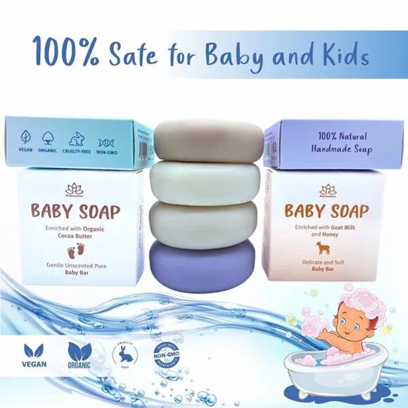 All Natural Cold Process Soap for Baby Set of 4 - Picture 10 of 10